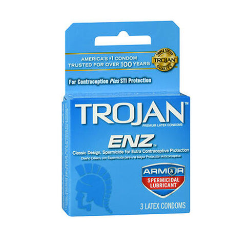Trojan, Spermicidal Lubricated Latex Condoms, 3 Each Trojan