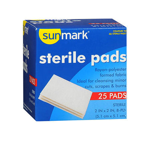 Sunmark, Sterile Pads 2 X2 Inches, 25 Count Sunmark