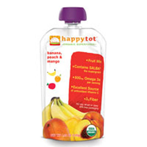 Organic Superfoods Banana-Peach-Mango 16 X 4.22 Oz by Happy Baby Food