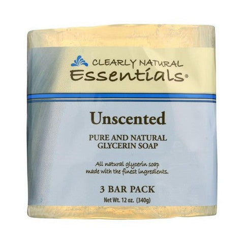 Clearly Natural, Glycerine Bar Soaps, Unscented 3 bars Clearly Natural
