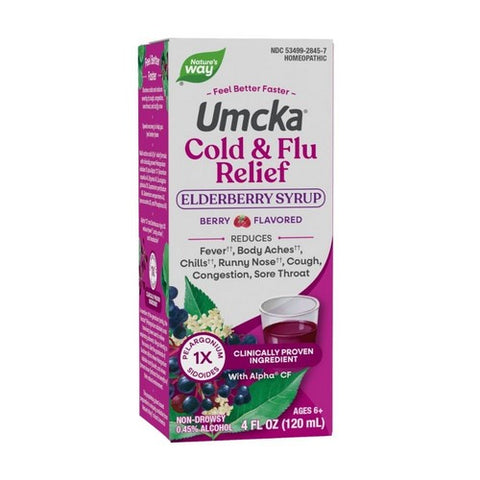 Umcka Cold And Flu Relief Elderberry Syrup Berry 4 Oz by Nature's Way