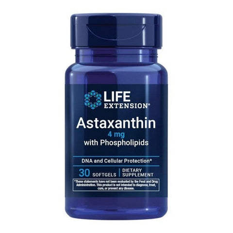 Life Extension, Bio-Enhanced Astaxanthin With Phospholipids, 4 mg, 30 Soft gels Life Extension