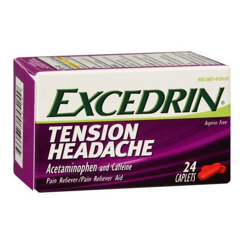 Excedrin, Tension Headache Caplets, 24 Caps Excedrin