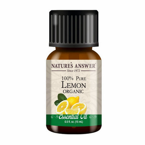 Nature's Answer, Essential Oil, Organic Lemon 0.5 Oz Nature's Answer