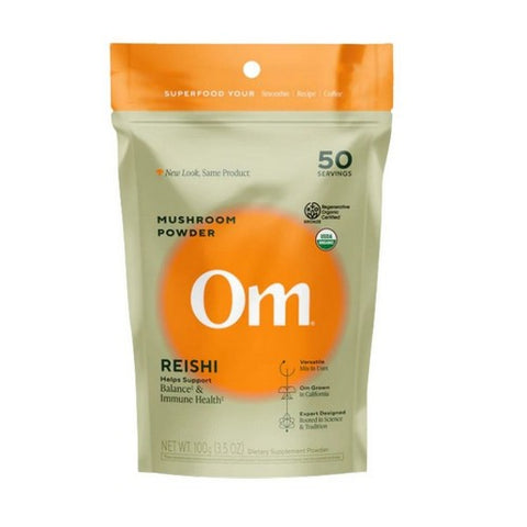 Om Mushrooms, Organic Mushroom Nutrition Supplement Powder Reishi, 3.57 Oz Om Mushrooms
