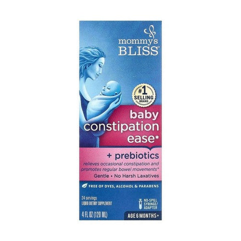 Mommys bliss, Baby Constipation Ease Plus Prebiotics Liquid 6 Months Plus, 4 Oz Mommys bliss