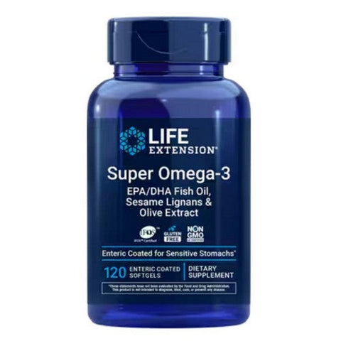 Life Extension, Super Omega 3 EPA And DHA Fish Oil, 120 Enteric Coated Softgel Life Extension