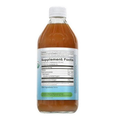 Dynamic Health Laboratories, Coconut Vinegar with Mother Certified Organic, 16oz