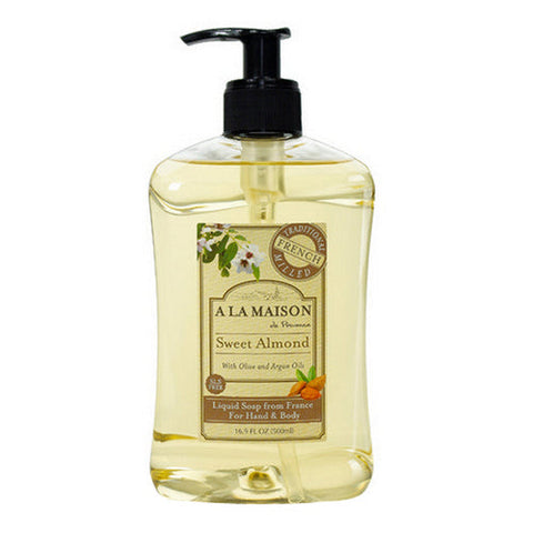 A La Maison, Hand & Body Liquid Soap Sweet Almond, 16.9 FZ A La Maison