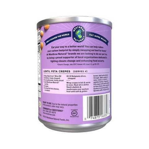 Westbrae, Organic Lentil Beans Fat Free, 15 Oz(Case Of 6) Westbrae