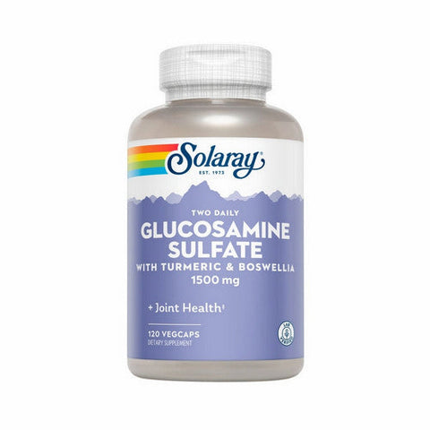 Solaray, Two Daily Glucosamine Sulfate With Turmeric And Boswellia, 1500 mg, 120 caps Solaray