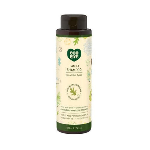 Eco Love, Family Shampoo For All Hair Types Cucumber Parsley And Spinach, 17.6 Oz Eco Love