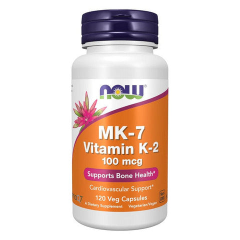 Now Foods, MK-7 Vitamin K-2, 100 mcg, 120 Veg Caps Now Foods