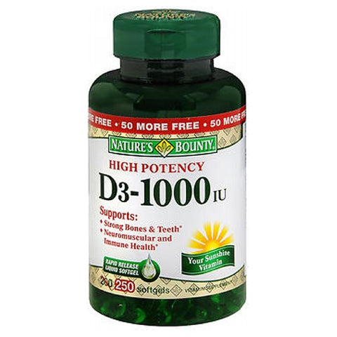 Nature's Bounty, D3 High Potency, 1000 IU, 24 X 250 Softgels Nature's Bounty