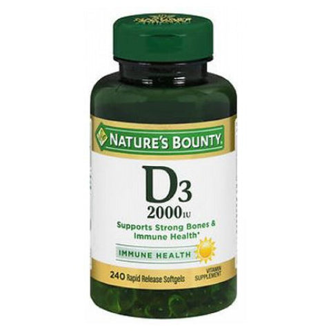 Nature's Bounty, Vitamin D3, 50 Mcg, 24 X 240 Softgels Nature's Bounty