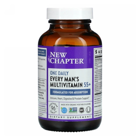 New Chapter, Every Man's One Daily 55 Plus Men's Multivitamin, 96 Tabs New Chapter
