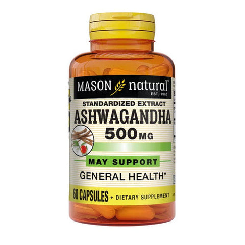 Mason, Ashwaghanda, 500 Mg, 60 Caps