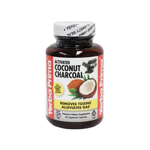 Yerba Prima, Activated Coconut Charcoal, 60 Caps Yerba Prima