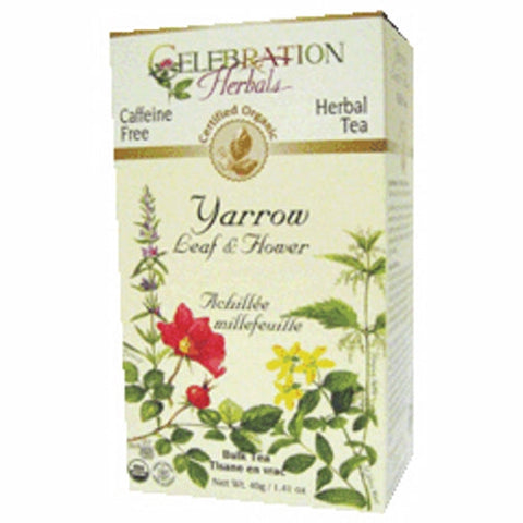 Celebration Herbals, Organic Yarrow Leaf Flower Tea, 40 grams Celebration Herbals