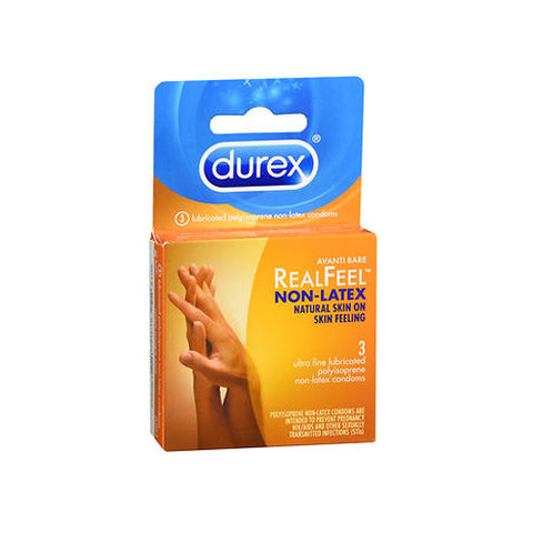 Durex, Avanti Bare Realfeel Ultra Fine Lubricated Polyisoprene Non-Latex Condoms, 3 Each Durex