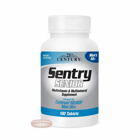 21st Century, Sentry Senior Multivitamin & Multimineral Supplement Men's 50+, 100 Tabs 21st Century