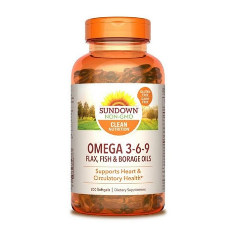 Sundown Naturals, Triple Omega 3-6-9, 200 Softgels Sundown Naturals