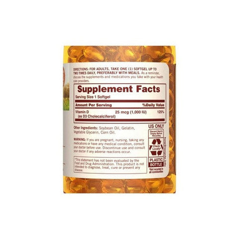 Sundown Naturals, Sundown Naturals Vitamin D3 Softgels, 1000 IU, 400 Caps Sundown Naturals