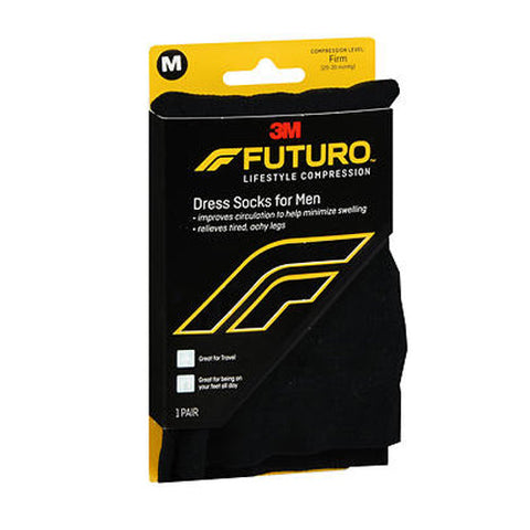 3M, Futuro Lifestyle Compression Dress Socks for Men Firm, 1 Each Futuro