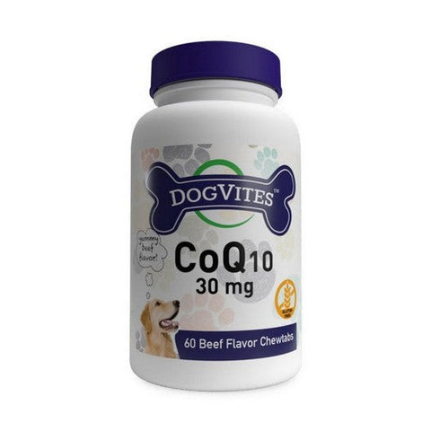Health Thru Nutrition, Dog Vites CoQ-10 Beef, 30 Mg, 60 Chewable Tabs Health Thru Nutrition
