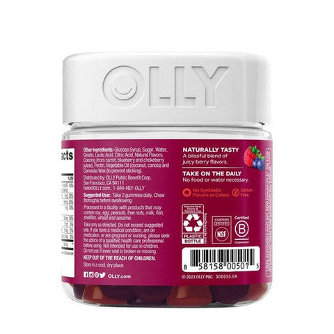 Olly, The Perfect Women'S Multi Gummies Blissful Berry, 90 Count Olly