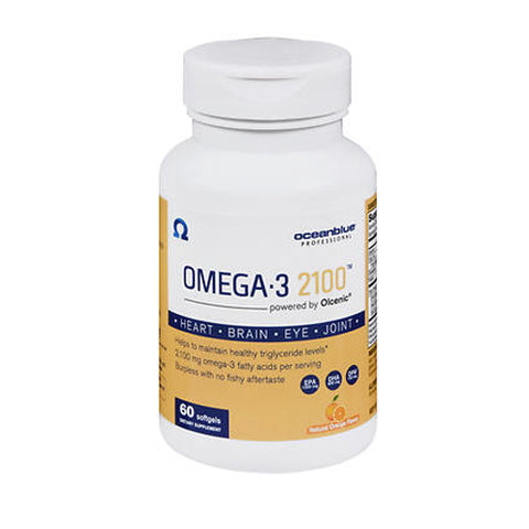 Omega-3 2100 Natural Orange Flavor 60 Softgel by Ocean Blue