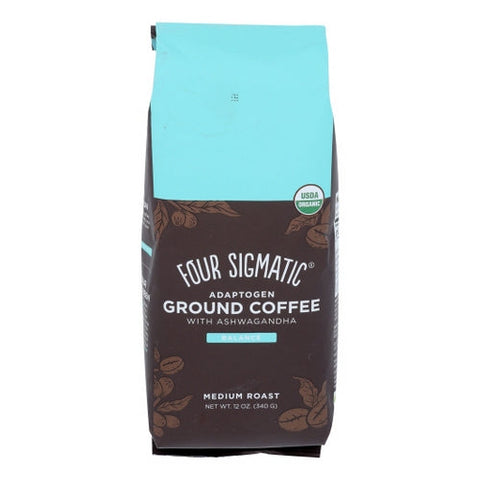 Four Sigma Foods Inc, Organic Adaptogen Coffee Mix with Tulsi & Ashwagandha, 12 Oz Four Sigma Foods Inc