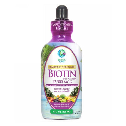 Tropical Oasis, Extra Strength Biotin, 12,500 mcg, 4 Oz Tropical Oasis
