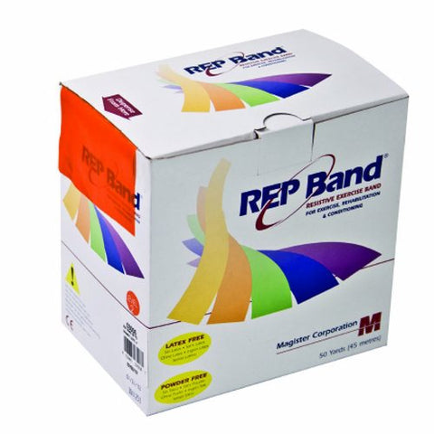 Fabrication Enterprises, Exercise Resistance Band REP Band  Orange 4 Inch X 50 Yard Light Resistance, 1 Each Fabrication Enterprises