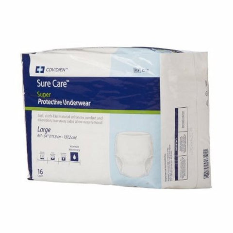 Cardinal, Unisex Adult Absorbent Underwear Super Pull On with Tear Away Seams Large Disposable Heavy Absorbency, Case Of 4 Cardinal