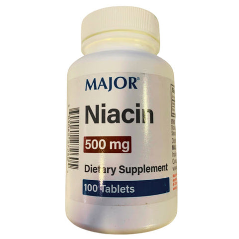 Major Pharmaceuticals, Niacin, 100 Tablets Major Pharmaceuticals