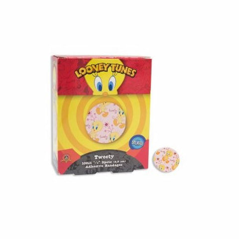 Dukal, Adhesive Spot Bandage Looney Tunes 7/8 Inch Plastic Round Kid Design (Tweety) Sterile, Case Of 24 Dukal