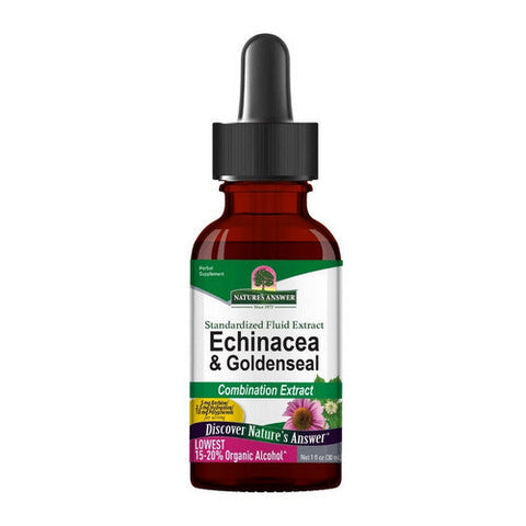 Nature's Answer, Echinacea/Goldenseal, w/Organic Alcohol 1 FL Oz Nature's Answer