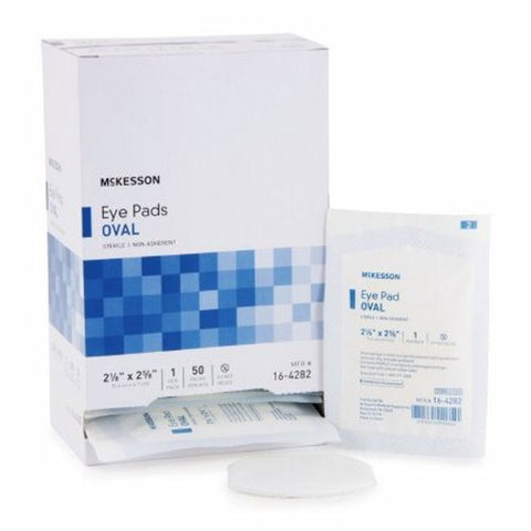McKesson, Eye Pad McKesson Cotton Filler / Spun Blown Polypropylene NonWoven Outer Layer 2-1/8 X 2-5/8 Inch St, Case Of 12 McKesson
