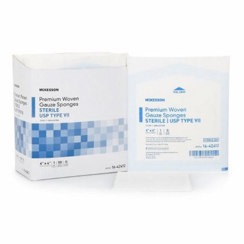 McKesson, Gauze Sponge 4 X 4 Inch 12-Ply Sterile 16-42442, Count of 10 McKesson