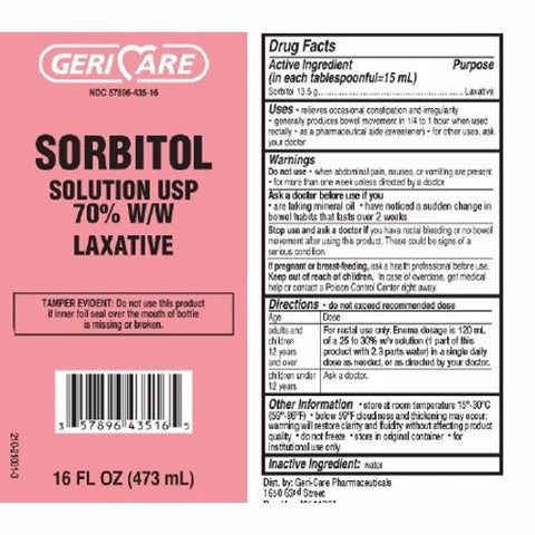 Gericare, Sorbitol Liquid Laxative Solution Usp 70% W/W, 16 Oz Gericare