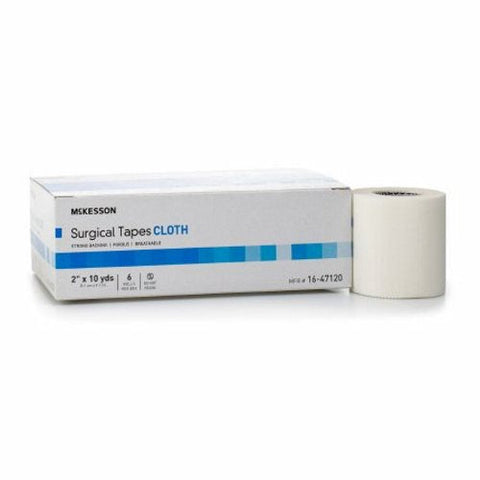 McKesson, Medical Tape White 2 Inch X 10 Yard Silk-Like Cloth NonSterile 16-47120, Case Of 12 McKesson