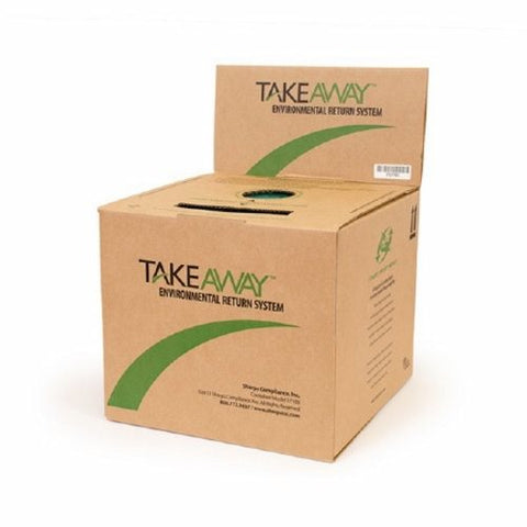 Sharps Compliance, Mailback Sharps Container TakeAway  Recovery System 10 Gallon, 1 Each Sharps Compliance
