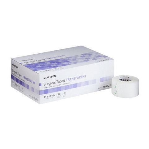McKesson, Medical Tape McKesson Plastic 1 Inch X 10 Yard Transparent NonSterile, Case Of 12 McKesson