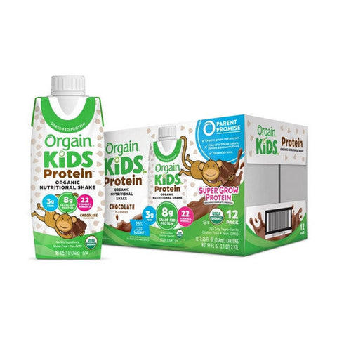 Orgain, Pediatric Oral Supplement Orgain  Kids  Protein Organic Nutritional Shake Chocolate Flavor 8¼ oz. Ca, Count of 12 Orgain