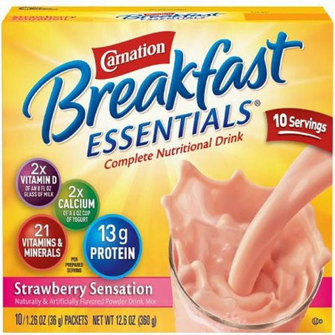 Nestle Healthcare Nutrition, Oral Supplement Strawberry Sensation Flavor Powder 00050000486502, 1.26 Oz, Box Of 10 Nestle Healthcare Nutrition
