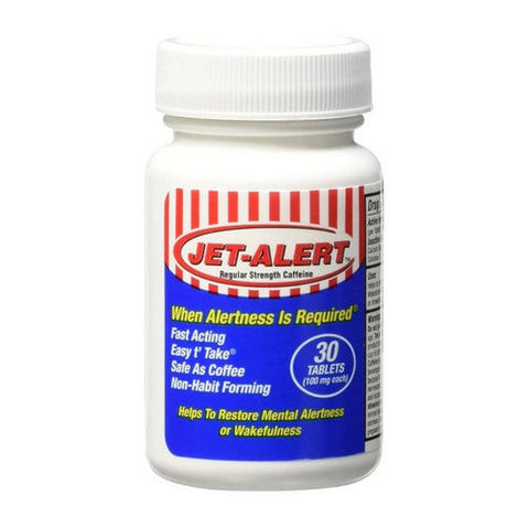 Jet-Alert, Caffeine Tablets, 100 mg, 30 Count Jet-Alert