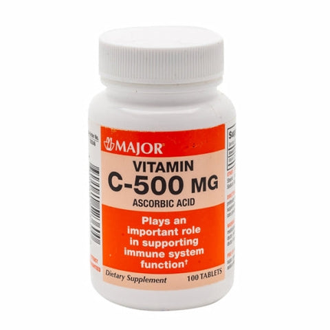 Major Pharmaceuticals, Vitamin C, 500mg, 100 Tabs Major Pharmaceuticals