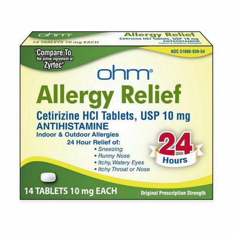 Zyrtec, Cetirizine Hcl, 10 Mg, 14 Tabs Zyrtec