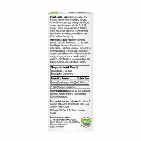21st Century, Herbal Slimming Tea Lemon-Lime, 24 Bags
